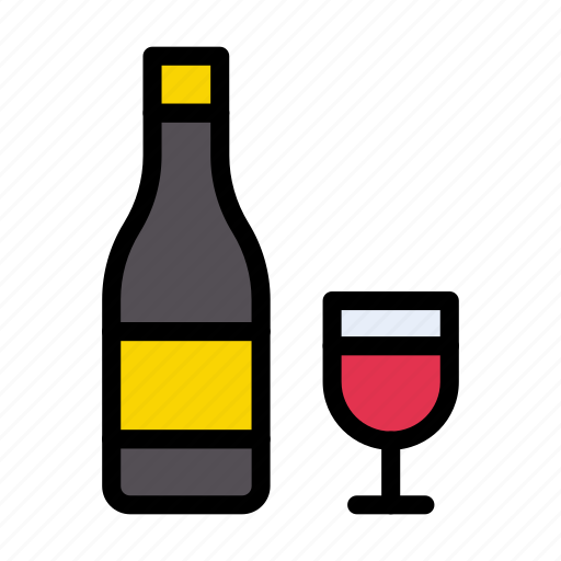 Wine, drink, juice, bottle, glass icon - Download on Iconfinder