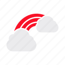 cloud, rainbow, rainbows, clouds, weather