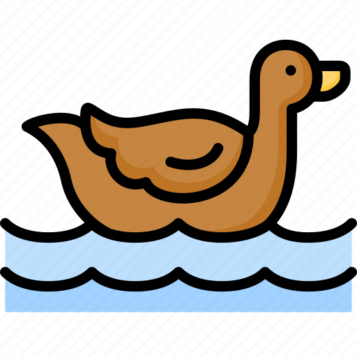 Duck, river, farming, poultry, bird icon - Download on Iconfinder