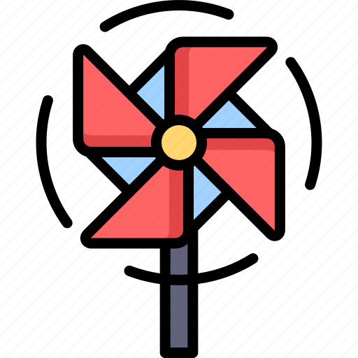Spring, windmill, wind, energy, origami icon - Download on Iconfinder