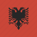 flag, albania, square