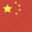 flag, square, china 