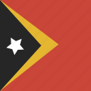 timor, flag, east, leste, square