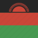 flag, square, malawi