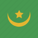 mauritania, flag, square
