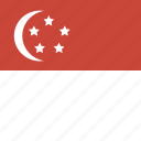 flag, square, singapore