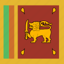 srilanka, flag, square