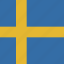 flag, square, sweden 