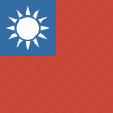 flag, square, taiwan