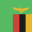 flag, square, zambia 