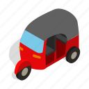 asia, car, isometric, taxi, transport, travel, vehicle