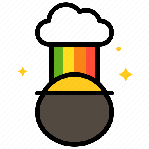 Gold, money, pot, rainbow, saint patrick icon - Download on Iconfinder