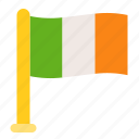 country, flag, ireland, saint patrick