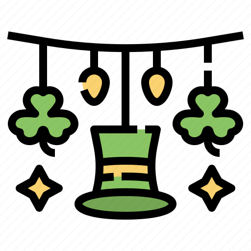 Garland, leprechaun, cover, leaf, ornaments, flags icon - Download on Iconfinder