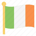 irish, flag, country, ireland, national