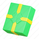 gift box, green, clover, present, gift, patrick