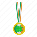 medal, ireland, clover, prize, award, achievement 