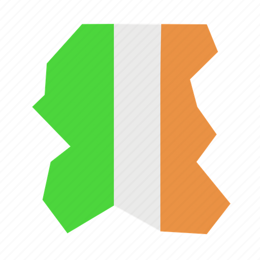 Flag, irish, patrick, ireland, banner, decoration 3D illustration - Download on Iconfinder