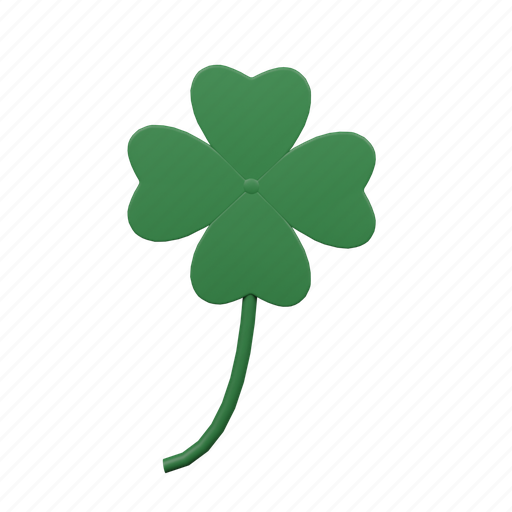 Clover, green, plant, leaf four, leaf, saint, patrick 3D illustration - Download on Iconfinder
