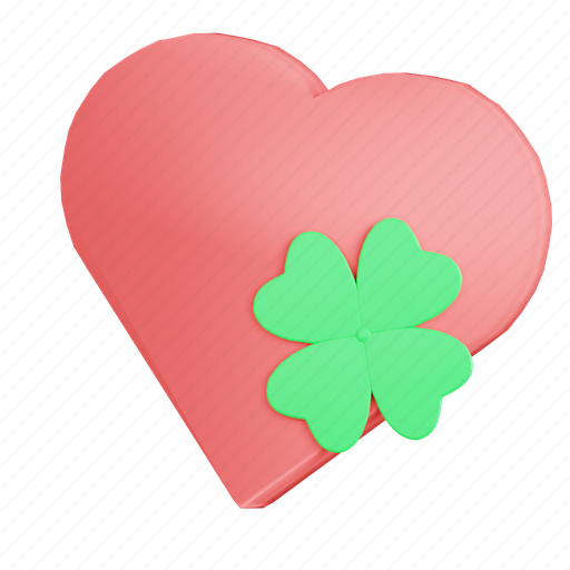 Love, ireland, clover, patrick, event 3D illustration - Download on Iconfinder