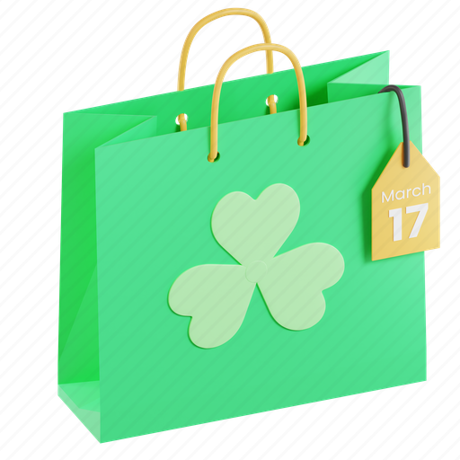 Shopping bag, ecommerce, shopping, tag, label, green 3D illustration - Download on Iconfinder