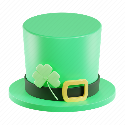 Hat, cap, green, fashion, patrick, saint 3D illustration - Download on Iconfinder