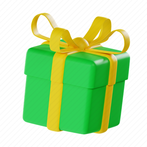 Gift box, present, package, parcel, patrick, box 3D illustration - Download on Iconfinder