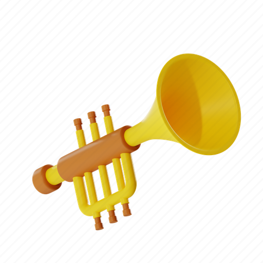 Trumpet, sound, jazz, music, instrument 3D illustration - Download on Iconfinder