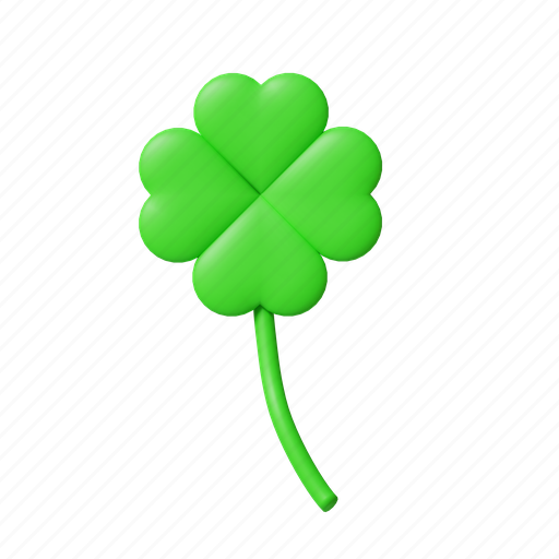 Clover, luck, leaf, shamrock, irish, patrick 3D illustration - Download on Iconfinder
