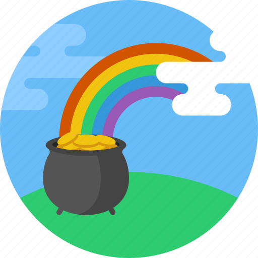 Gold, luck, patrick, pot of gold, rainbow, saint, stpatricksday icon - Download on Iconfinder