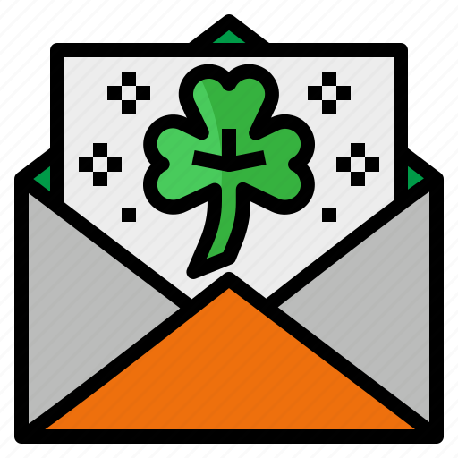 Greeting, card, letter, shamrock, st, patricks, day icon - Download on Iconfinder