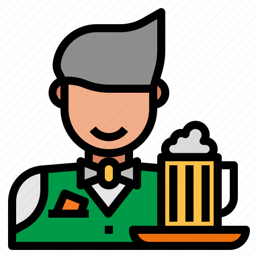 Waiter, pub, bar, beer, party icon - Download on Iconfinder