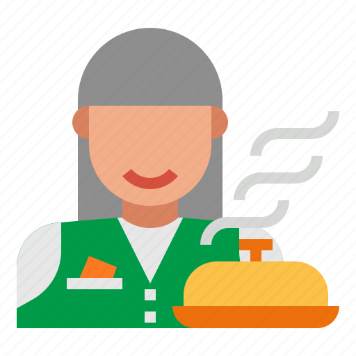Waitress, restaurant, food, service, catering, hotel icon - Download on Iconfinder