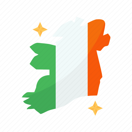 Ireland map, geography, map, irish, tourist, travel, country icon - Download on Iconfinder