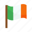 ireland flag, irish flag, clover, st. patrick&#x27;s day, leprechaun, green, irish heritage, flag 
