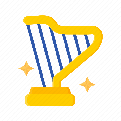 Harp, celtic, strings, harpist, irish, traditional, heritage icon - Download on Iconfinder