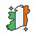 ireland map, geography, map, irish, tourist, travel, country, location