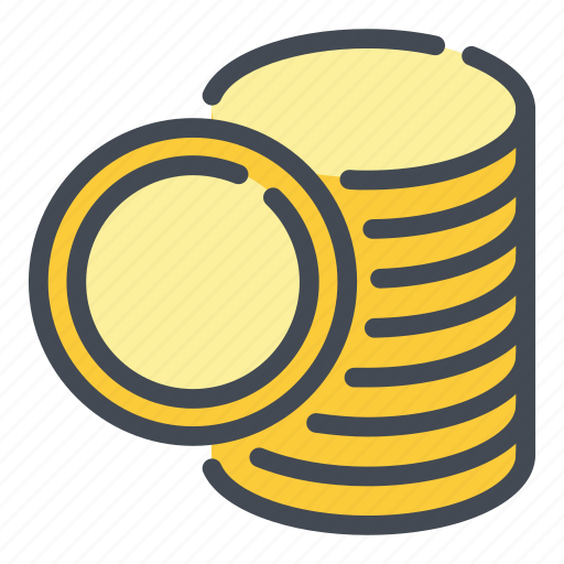 Cash, coin, coins, gold, money, of, stack icon - Download on Iconfinder