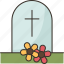die, tombstone, graveyard, death, burial 