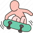 young, adult, skateboard, teenager, sport