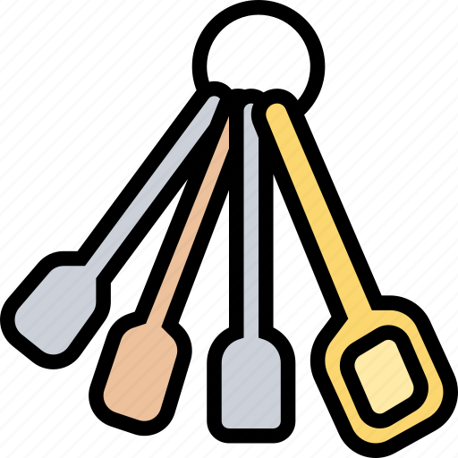 Measuring, spoons, baking, stainless, utensil icon - Download on Iconfinder