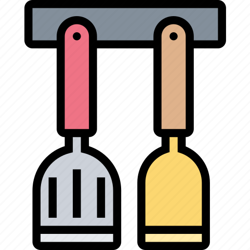 Slotted, spatula, cooking, stainless, utensil icon - Download on Iconfinder