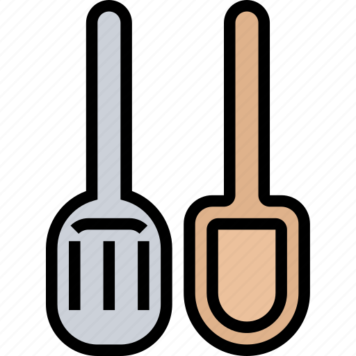 Spoon, serving, slotted, hole, kitchen icon - Download on Iconfinder