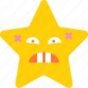 angry, emoji, emotion, face, pouting, star