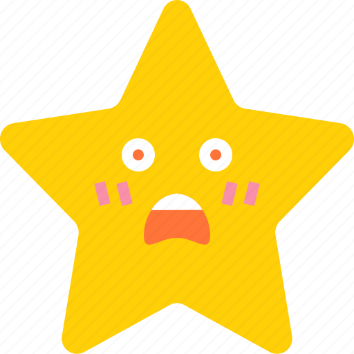 Boring, emoji, emotion, face, mouth, open, star icon - Download on Iconfinder
