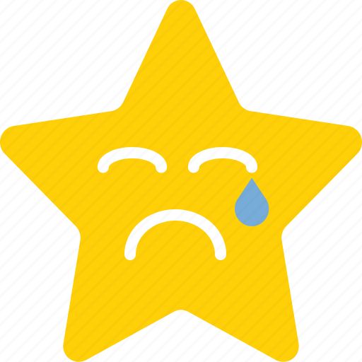 Cry, emoji, emotion, face, sad, star icon - Download on Iconfinder