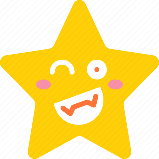 Emoji, emotion, playful, smiling, star, winking icon - Download on Iconfinder