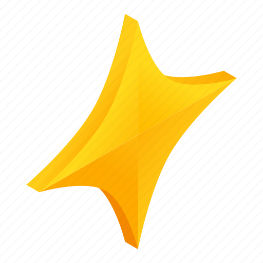 Award, bright, circle, gold, isometric, quadrangular, star icon - Download on Iconfinder