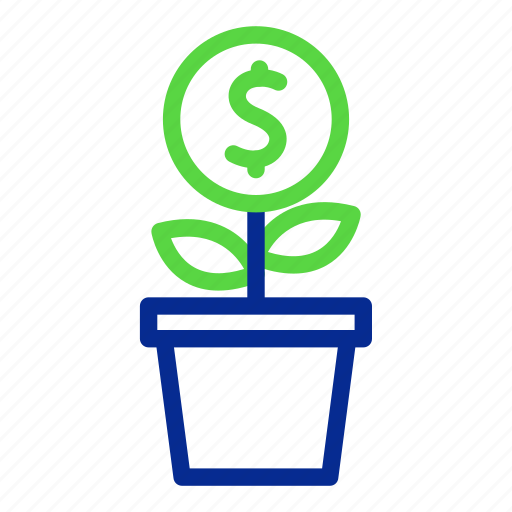 Coin, growth, money, plant, start, startup, up icon - Download on Iconfinder