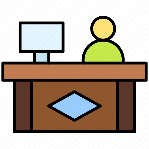Counter, desk, front, help, information icon - Download on Iconfinder